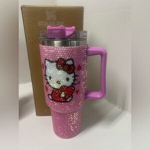 Hello Kitty Pink Rhinestone Tumbler with Hello Kitty Design